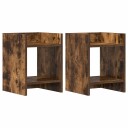  Planteholder 2 pcs Røkt Eik 30 x 30 x 40 cm Konstruert tre