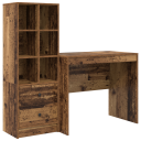  Skrivebord med lagring 2 pcs Gamle tre 90 x 50 x 76 cm