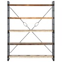 vidaXL Bokhylle 5 etasjer 140x30x180 cm gjenvunnet heltre