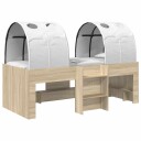  Seng med tunnel 4 pcs Sonoma og White Konstruert tre