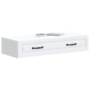 vidaXL Vegghengt Sidebord Hvit 87,5 x 34,5 x 17 cm Konstruert tre