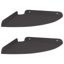vidaXL Hjørne Flytende Hylle med hylle 2 pcs Svart 24 x 24 x 2 cm