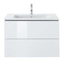 Duravit L-Cube Servantskap m/2 skuffer 820x550x481 mm Hvit Høyglans