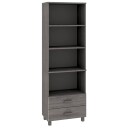 vidaXL Highboard lysegrå 60x35x180 cm heltre furu