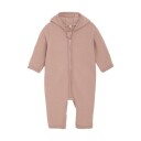 Huttelihut Ullfleece Vårdress med Ører Mahogany Rose 92