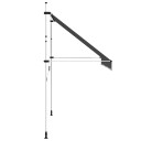 vidaXL Manuell uttrekkbar markise 300 cm antrasitt