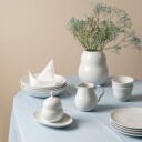 Porsgrund Bølge Hvitt Stilkvase 19 cm