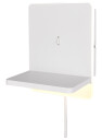 Fairfield vegglampe 9W 3000 Kelvin med USB 3-step dim Hvit