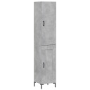 vidaXL Highboard betonggrå 34,5x34x180 cm konstruert tre 8720845485313