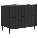  Nattbordskap med skuff Svart 62 x 34,5 x 49,5 cm Konstruert tre