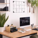 Desk Organizer med 2 skuffer – Bambusoppbevaringsløsning