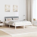  Sengestamme Hvit og lysegrå 140 x 200 cm Heltre furu