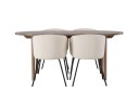 Venture Home Andy Spisegruppe 180 cm Oval med 4 Berit Stoler Beige