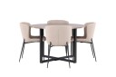 Venture Home Durango Spisegruppe 120 cm Rund med 4 Modesto Stoler Valnød