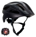 Crazy Safety S.W.A.T Sykkelhjelm med baklys til barn - Sort - M (54-58 cm)