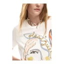 Desigual Dame Topper Hvit XS,