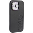 Audi Audi Synthetic Leather Iphone 14 Pro 6.1" Czarny/Black Hardcase Au-Tpupcip14p-Tt/D1-Bk