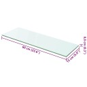 vidaXL Hyllepaneler 2 stk klart glass 60x15 cm