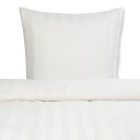 Bambus dobbelt sengetøy 200x200 cm   100% bambus   Hvite jacquardvevde striper