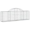 vidaXL Gabionkurver buede 10 stk 200x30x60/80 cm galvanisert jern