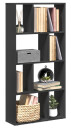 Bokhylle svart 60x20x120 cm konstruert tre