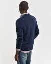 Ekstra fin lammeull genser med rund hals MARINE XXXL