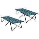 Sammenleggbar camping seng Blad 2 pcs Skog 206 x 76 x 74 cm