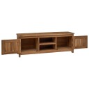 vidaXL TV benk 110 x 30 x 40 cm Naturlig Massivt Teaktre