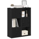 Bokhylle svart eik 60x24x76,5 cm konstruert tre