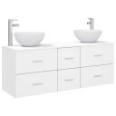 vidaXL Baderomsskapsett 3 stk. Hvit 49,5 x 41 x 64,5 cm Konstruert tre