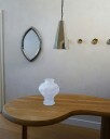 Ammonit Vase 30 cm Frosted White