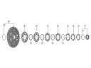 Shimano Linkglide lock ring og skive til kassettmodell CS HG710 12 gear