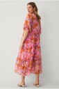 Ellos Collection   Kjole i chiffon   Rosa