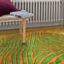 Rundt teppe   Zebra grønn/oransje Størrelse: Ø 200 cm