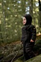 Mikk-Line Vinterdress Merinoull, Dark Brown Melange, 98