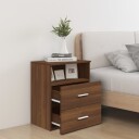 vidaXL Nattbord 2 stk brun eik 50x32x60 cm