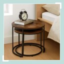 Industrielle sidebord sett med 2 – tre og metall