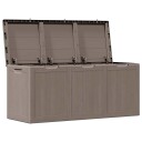 vidaXL Putekasse for hage 270 L brun PP rotting