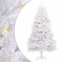 vidaXL Kunstig juletre med 300 LED Hvit 210 cm PVC og metall