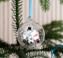 Moomin Mummi julekule 7 cm Spaserer sammen
