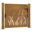 vidaXL Hageport 105x80 cm cortenstål gressdesign