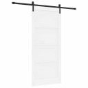 vidaXL Gleide Dør med Hardware Set Hvit 93x211 cm Solid Tre Furu