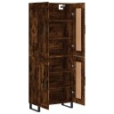 vidaXL Highboard røkt eik 69,5x34x180 cm konstruert tre 8720845491321
