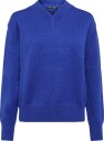 Mango V Neck Knit Sweater   BRIGHT BLUE   L