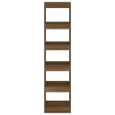 vidaXL Bokhylle/romdeler brun eik 40x30x166 cm