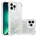 Trolsk Mobildeksel med Flytende Glitter Hjerter (iPhone 15 Pro Max) Gull