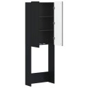 vidaXL Toalett skap ZWOLLE Svart 66 x 25,5 x 190 cm Konstruert tre