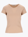 Comprimé Basic Rib T Shirt Beige 36
