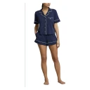 Polo Ralph Lauren Intimates Short Sleeve Jersey Pajama Set   Navy   XL