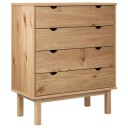 vidaXL Kommode 76,5x39,5x90 cm heltre furu